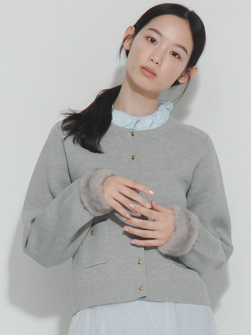2WAYエコファーカフスカーディガン(ニット)｜トップス｜FURFUR（ファー