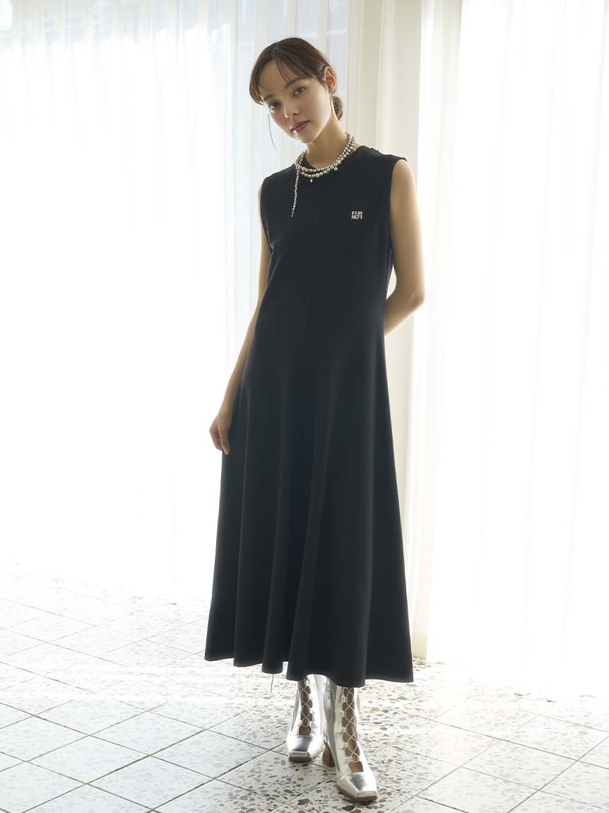 【新品未使用タグ付き】FURFUR　リブコンビワンピース　BLK FURFUR｜《手洗い可》リブコンビシャツワンピース