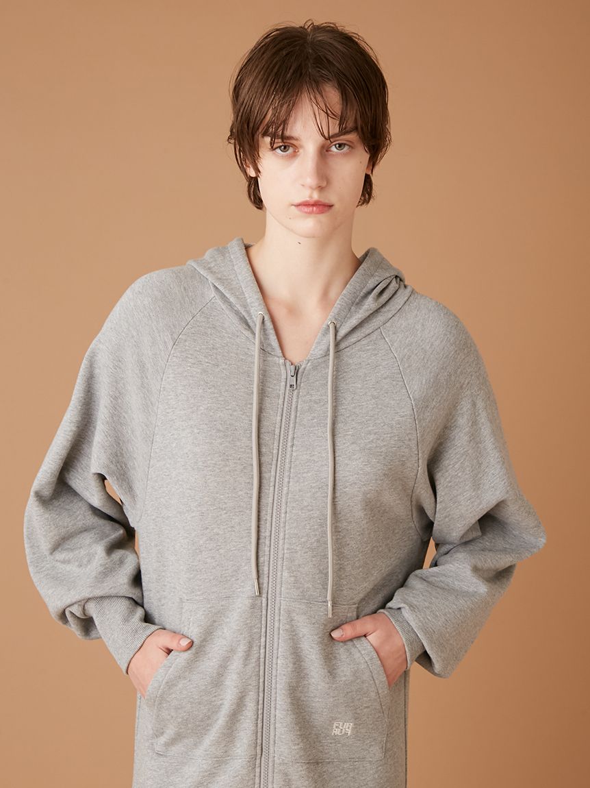 フーディーティアードワンピース(ロングワンピース)｜ワンピース