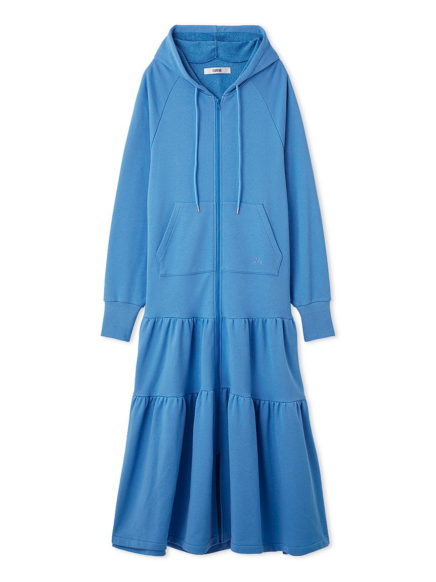 フーディーティアードワンピース(ロングワンピース)｜ワンピース