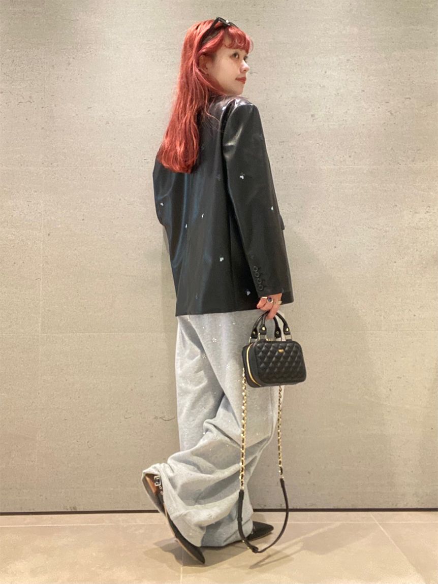 限定カラー】ビジュー付きスウェットパンツ(ロングパンツ