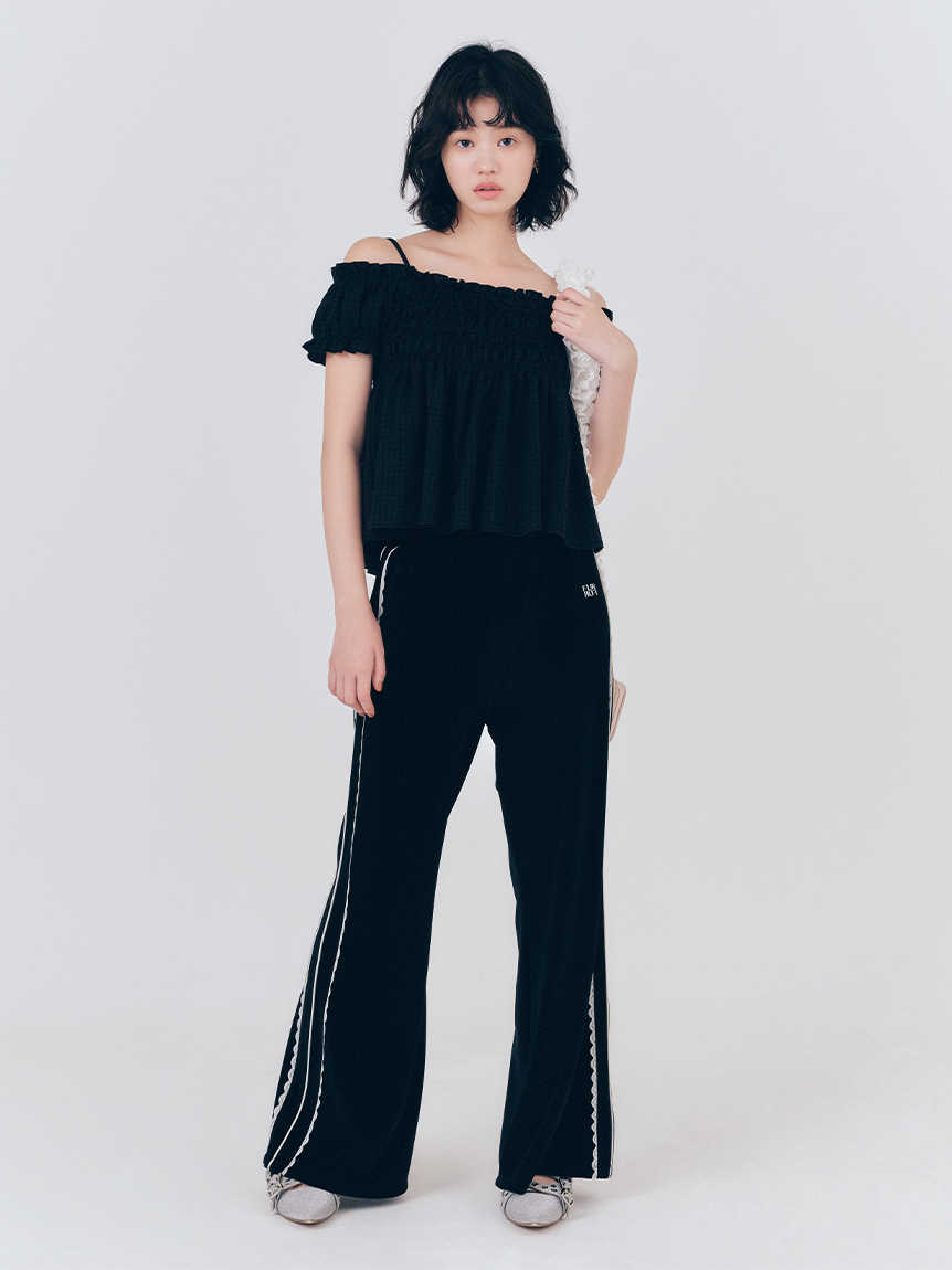 【新品】FUR FUR サイドレースベロアトラックジャケット BLK フリー サイドレースベロアトラックジャケット(F BLK)｜ FURFUR｜渋谷