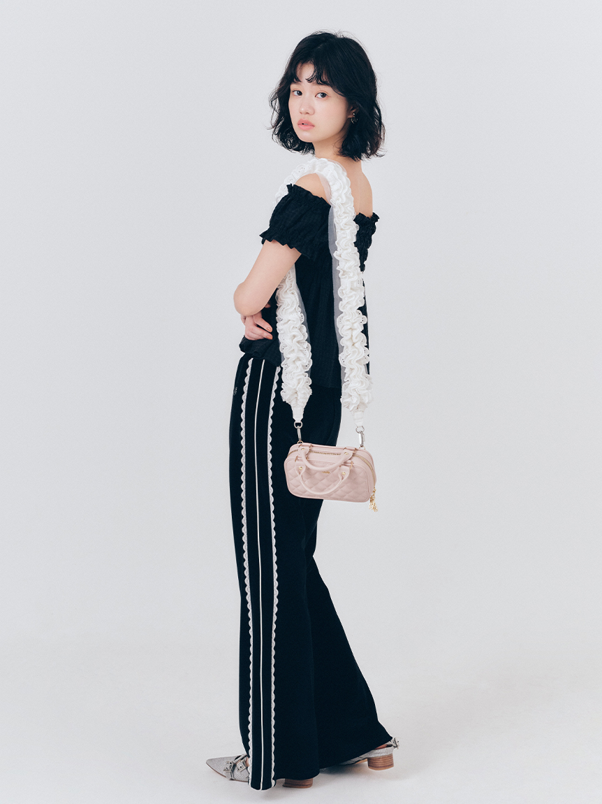 サイドレースベロアトラックパンツ(ロングパンツ)｜ボトムス｜FURFUR