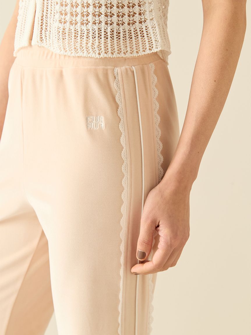 サイドレースベロアトラックパンツ(ロングパンツ)｜ボトムス｜FURFUR