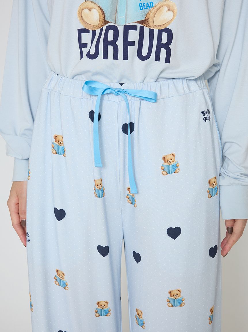 FURFUR×gelato pique】ベアハートプリントロングパンツ(ロングパンツ