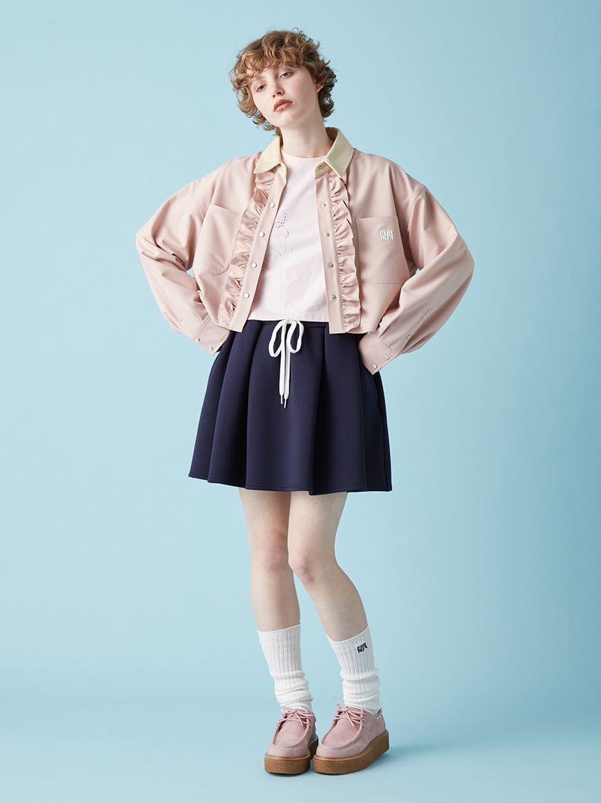 WEB・一部店舗限定カラー】ポンチフレアミニスカート(ミニスカート