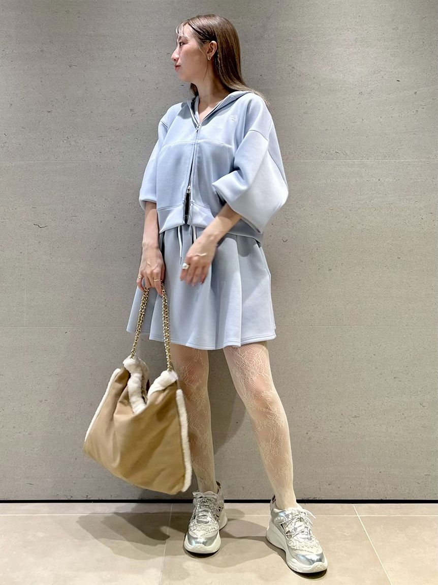 WEB・一部店舗限定カラー】ポンチフレアミニスカート(ミニスカート