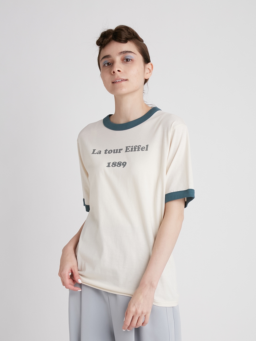 ロゴプリントリンガーTシャツ | RWCT221067
