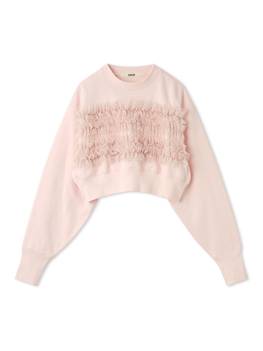 チュールフリルコンビスウェット(スウェット)｜トップス｜FURFUR