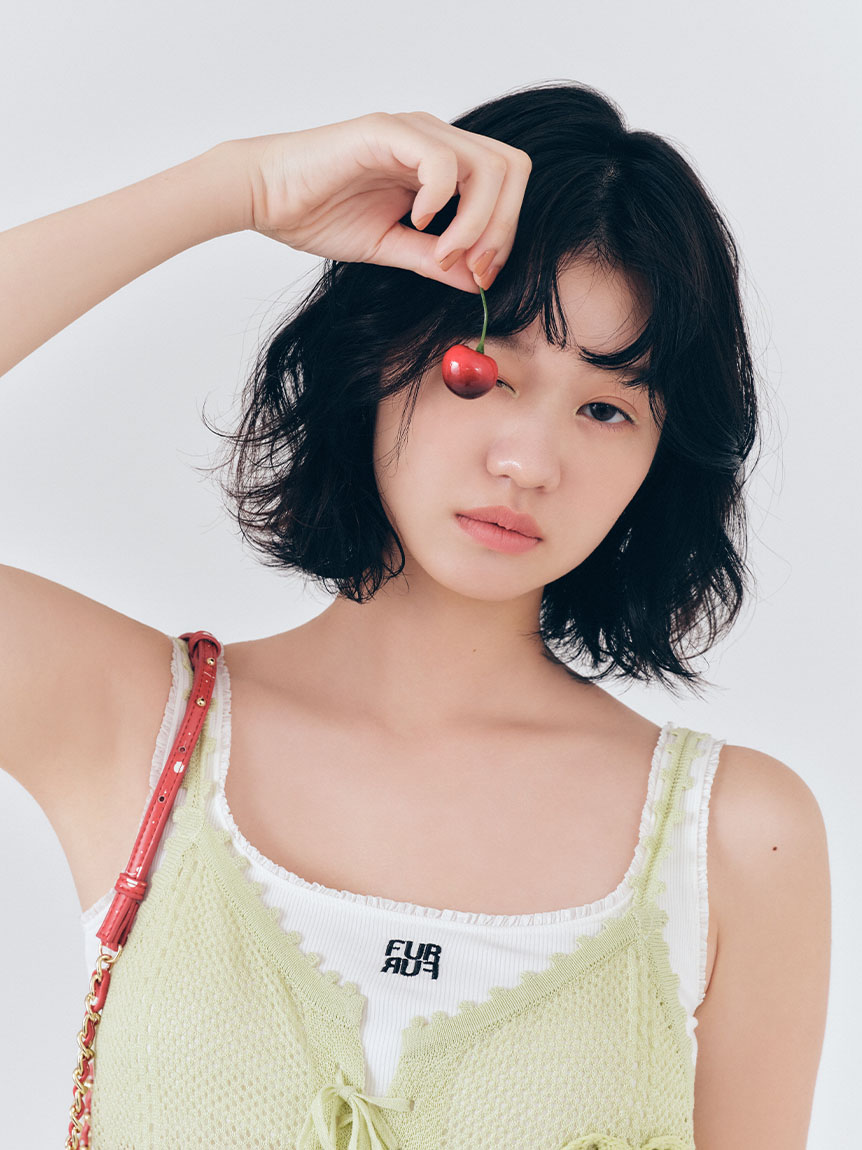 ロゴ刺繍カップインタンクトップ(Tシャツ／カットソー)｜トップス