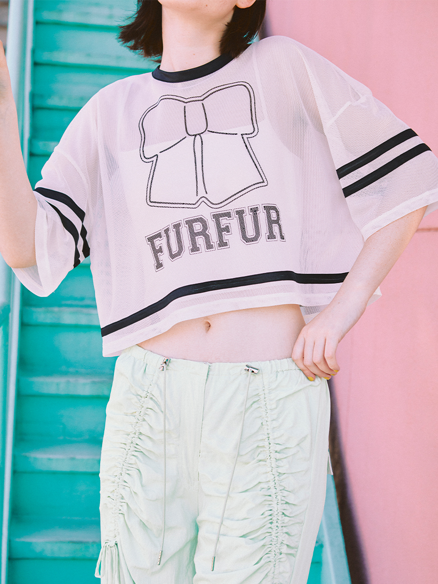 Amazon | [ファーファー] リボンプリントTシャツ RWCT252046
