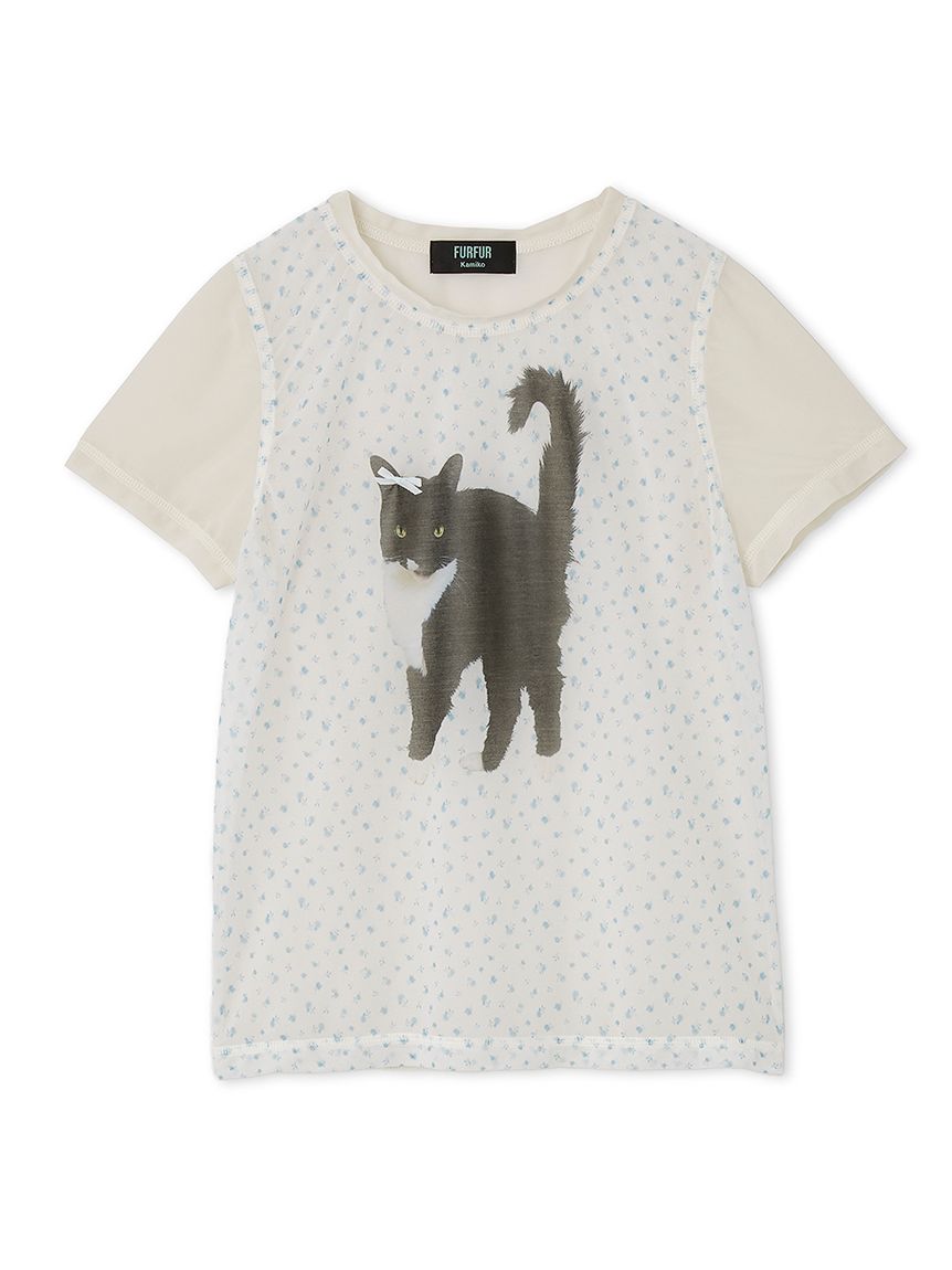 上國料萌衣コラボ】モノクロポートレートメモリアルTシャツ