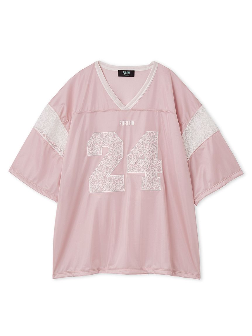 上國料萌衣コラボ】レースナンバーTシャツ(Tシャツ)｜トップス