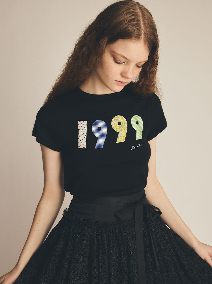 tシャツ 「上國料萌衣コラボ」1999アップリケTシャツ レディース 上國料萌衣コラボ】1999アップリケTシャツ(Tシャツ)｜トップス