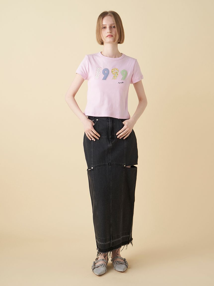 上國料萌衣コラボ】1999アップリケTシャツ(Tシャツ)｜トップス