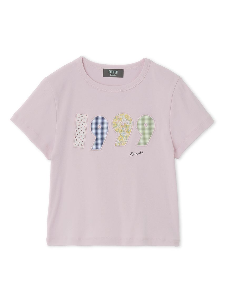 SALE10%OF ファーファー FURFUR トップス 25春夏 【上國料萌衣コラボ】1999アップリケTシャツ ミドル丈 半袖 rwct252084 FURFUR SALE10%OF ファーファー トップス 25春夏 【上國料萌衣