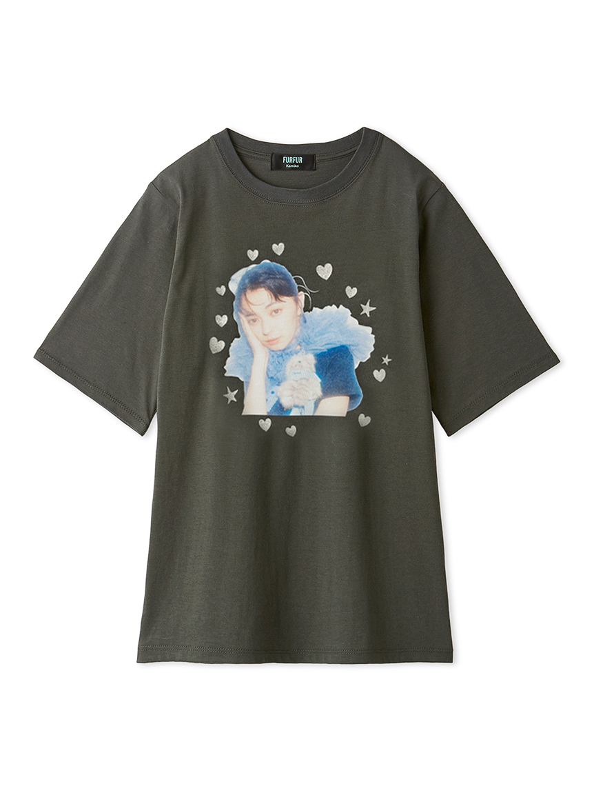 上國料萌衣コラボ】モノクロポートレートメモリアルTシャツ