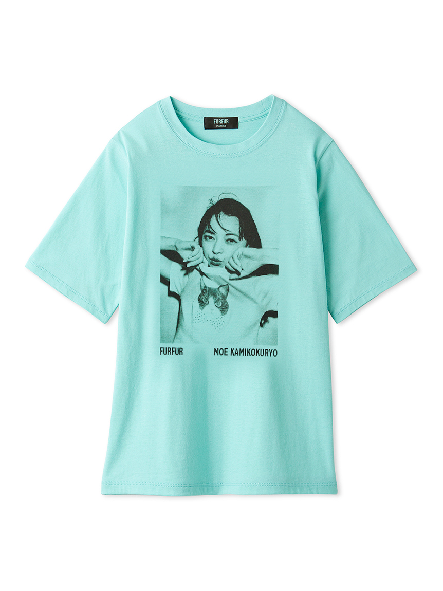 上國料萌衣コラボ】モノクロポートレートメモリアルTシャツ