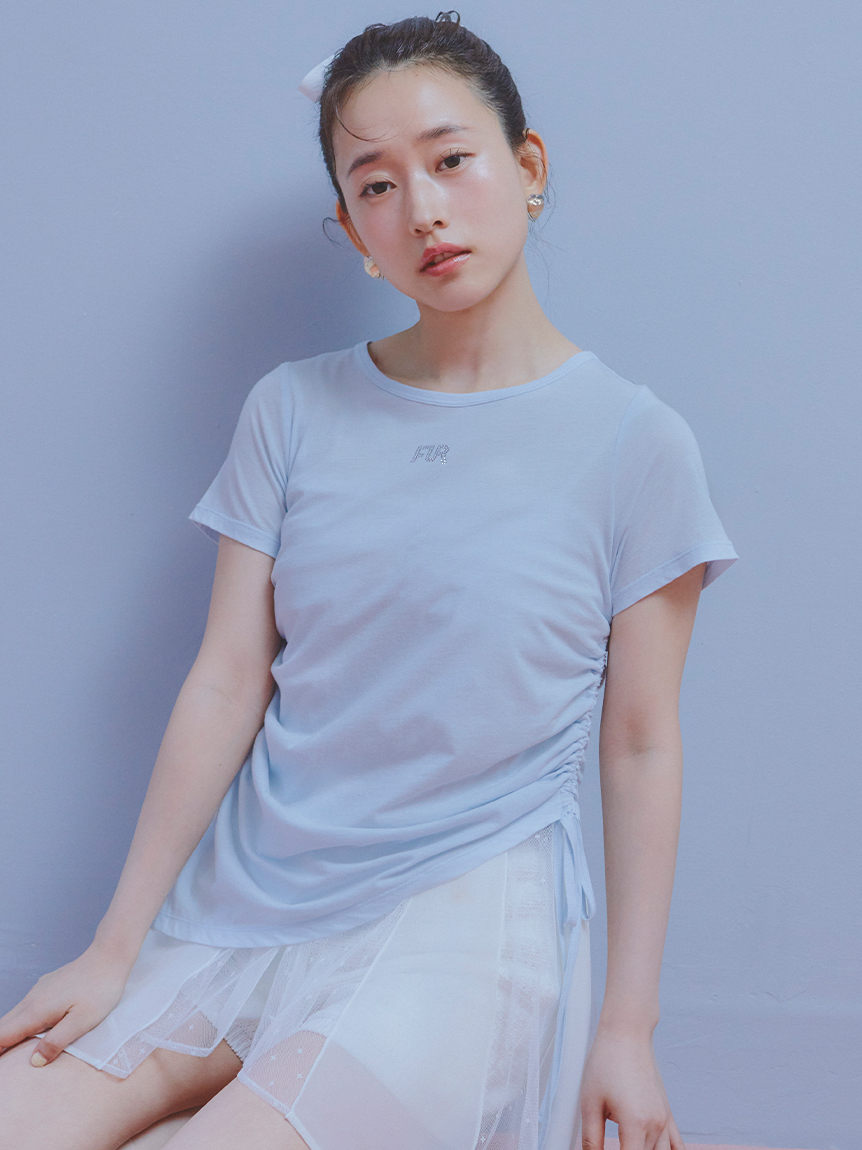 WEB限定カラー】クリスタルロゴアシンメトリーTシャツ(Tシャツ