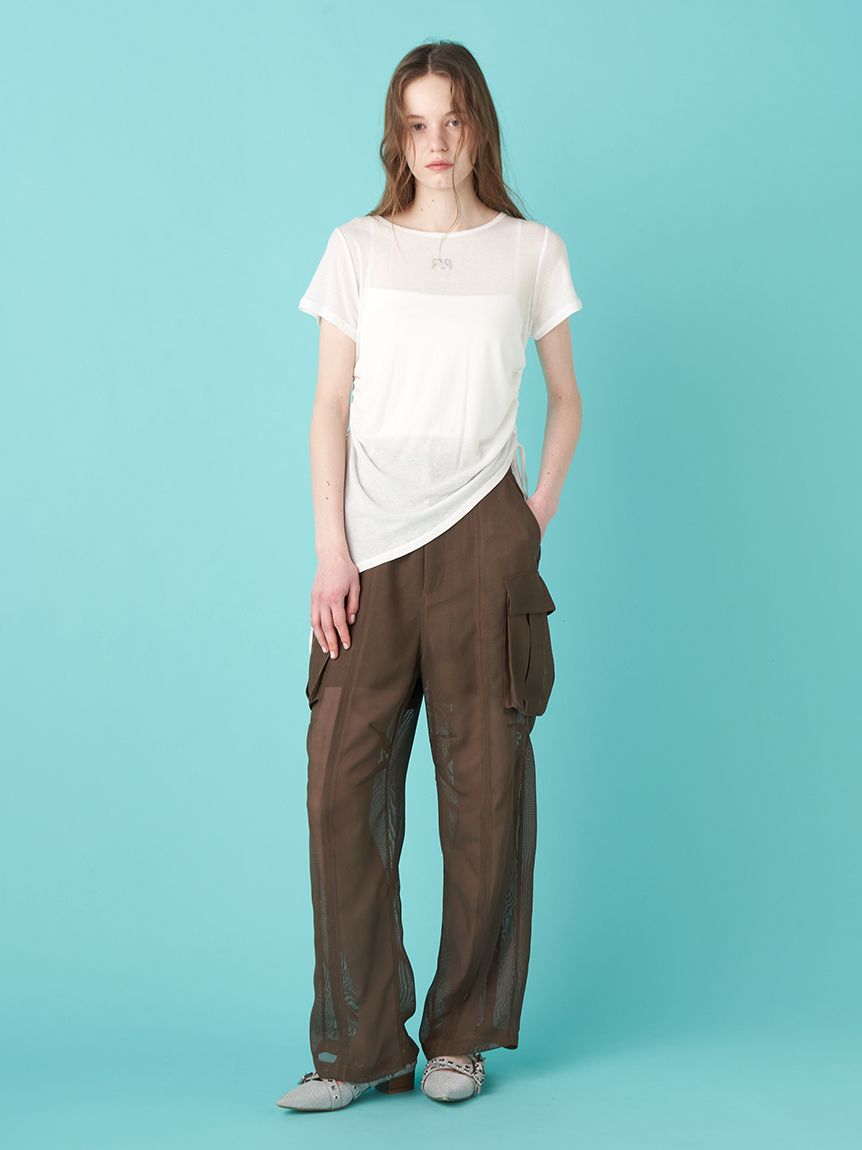 WEB限定カラー】クリスタルロゴアシンメトリーTシャツ(Tシャツ