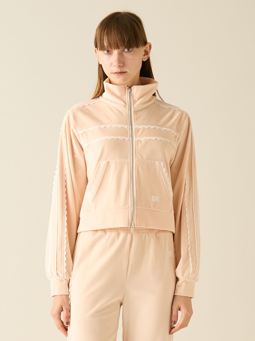 サイドレースベロアトラックジャケット(Tシャツ／カットソー