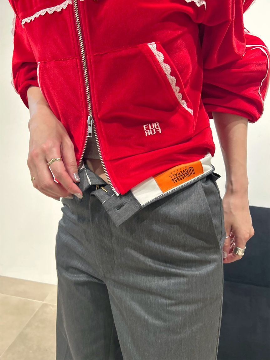 サイドレースベロアトラックジャケット(Tシャツ／カットソー