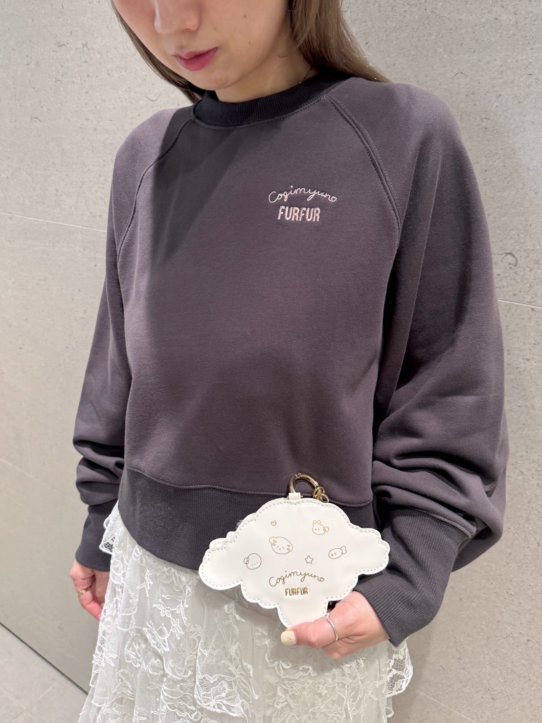 最新在庫状況【カラーサンプル】♡ウールレター♡ こぎみゅんプリントスウェット(スウェット)｜トップス｜FURFUR