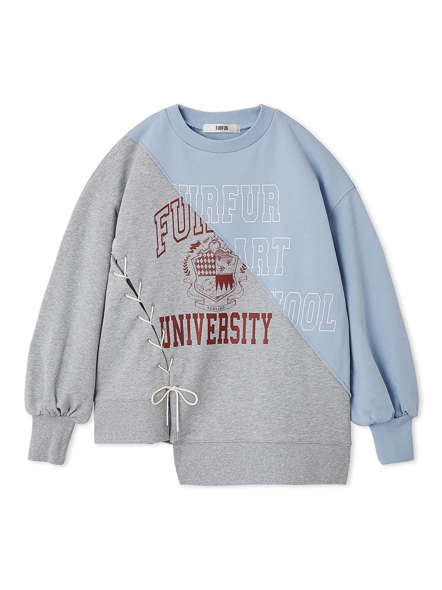 ファーファー スウェット セットアップ ネイビー リメイクデザインスウェット(スウェット)｜トップス｜FURFUR