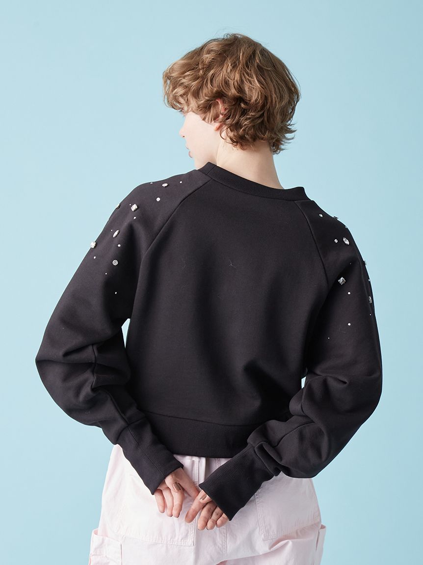 ビジュー付きロゴ刺繍スウェット(スウェット)｜トップス｜FURFUR