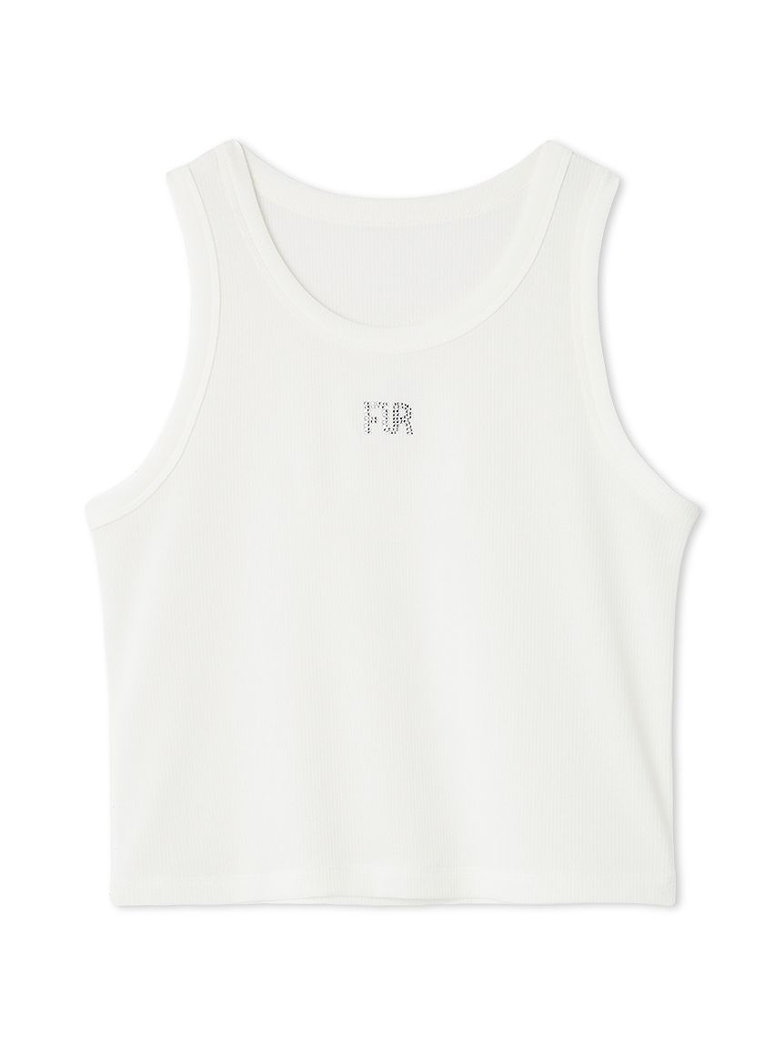 タンクトップ　新品　F フォロー割-200円 クリスタルロゴタンクトップ(Tシャツ／カットソー)｜トップス