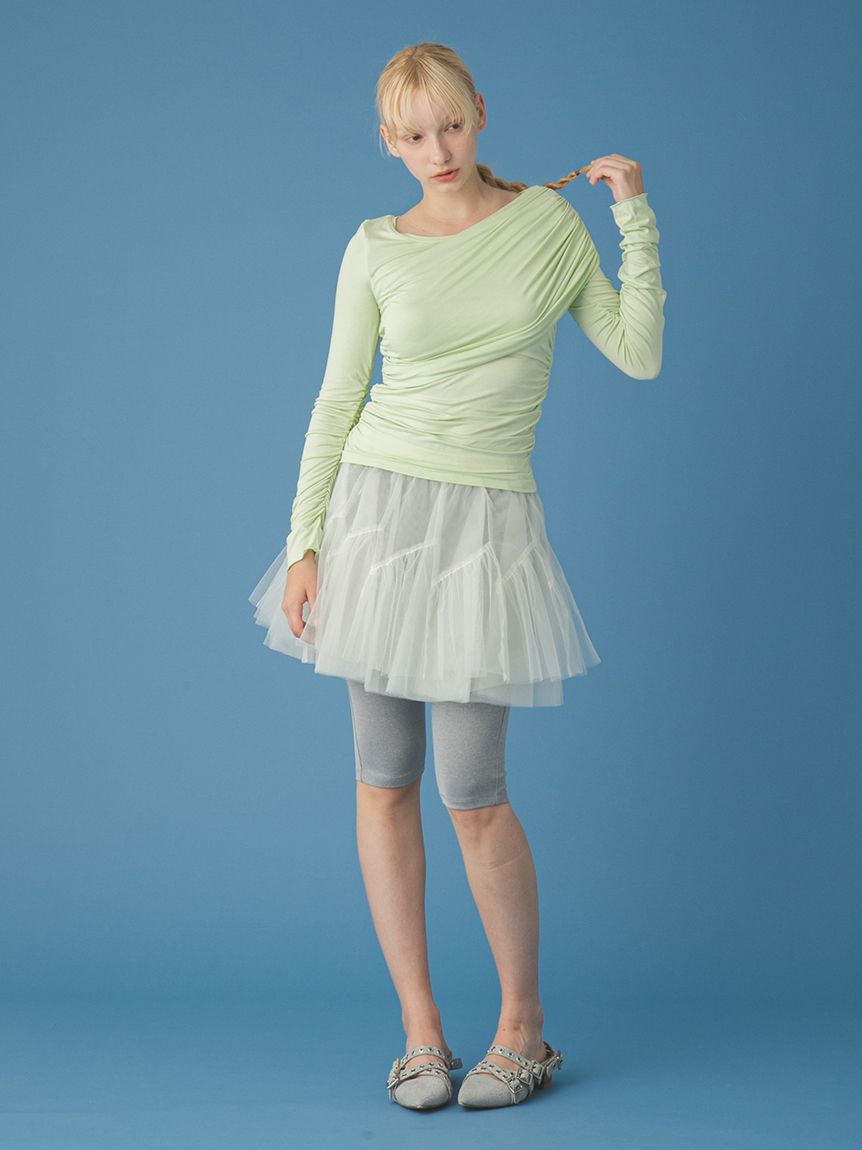 ソフトドレープカットトップス(Tシャツ／カットソー)｜トップス