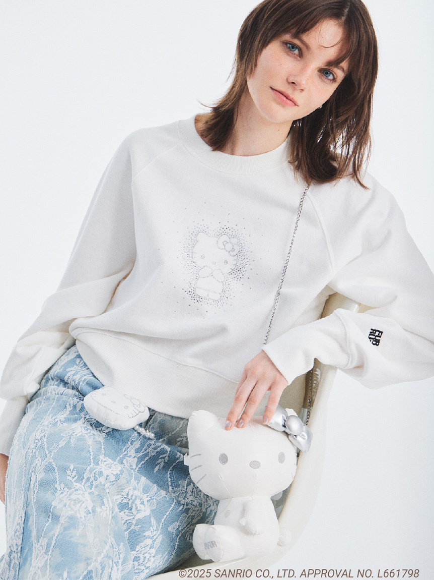 WEB・一部店舗限定カラー】HELLO KITTYクリスタルスウェット