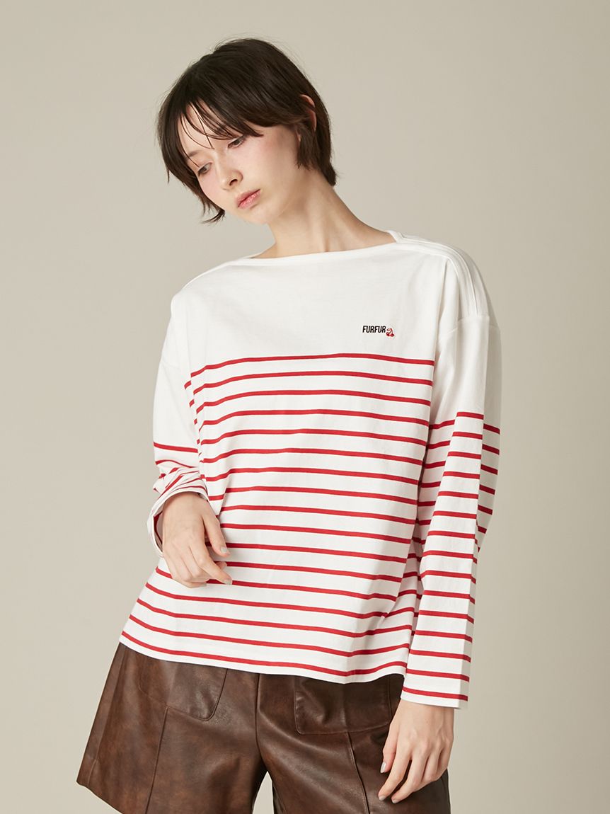 バスクボーダーロングスリーブTシャツ(Tシャツ／カットソー)｜トップス