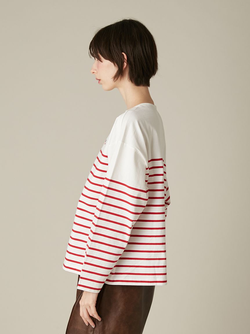 バスクボーダーロングスリーブTシャツ(Tシャツ／カットソー)｜トップス