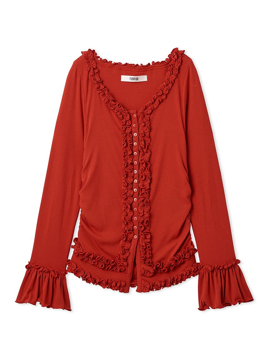 WEB限定カラー】フリルカーディガン(Tシャツ／カットソー)｜トップス