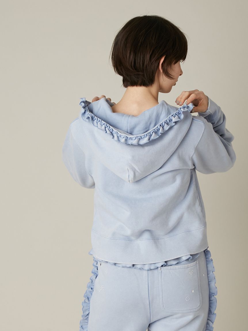 フリルジップアップフーディー(スウェット)｜トップス｜FURFUR（ファー