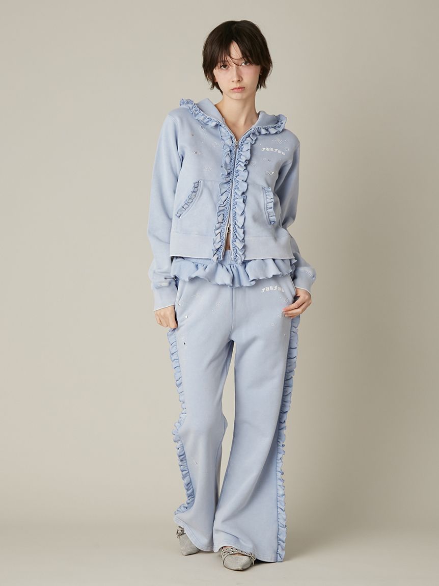 フリルジップアップフーディー(スウェット)｜トップス｜FURFUR（ファー