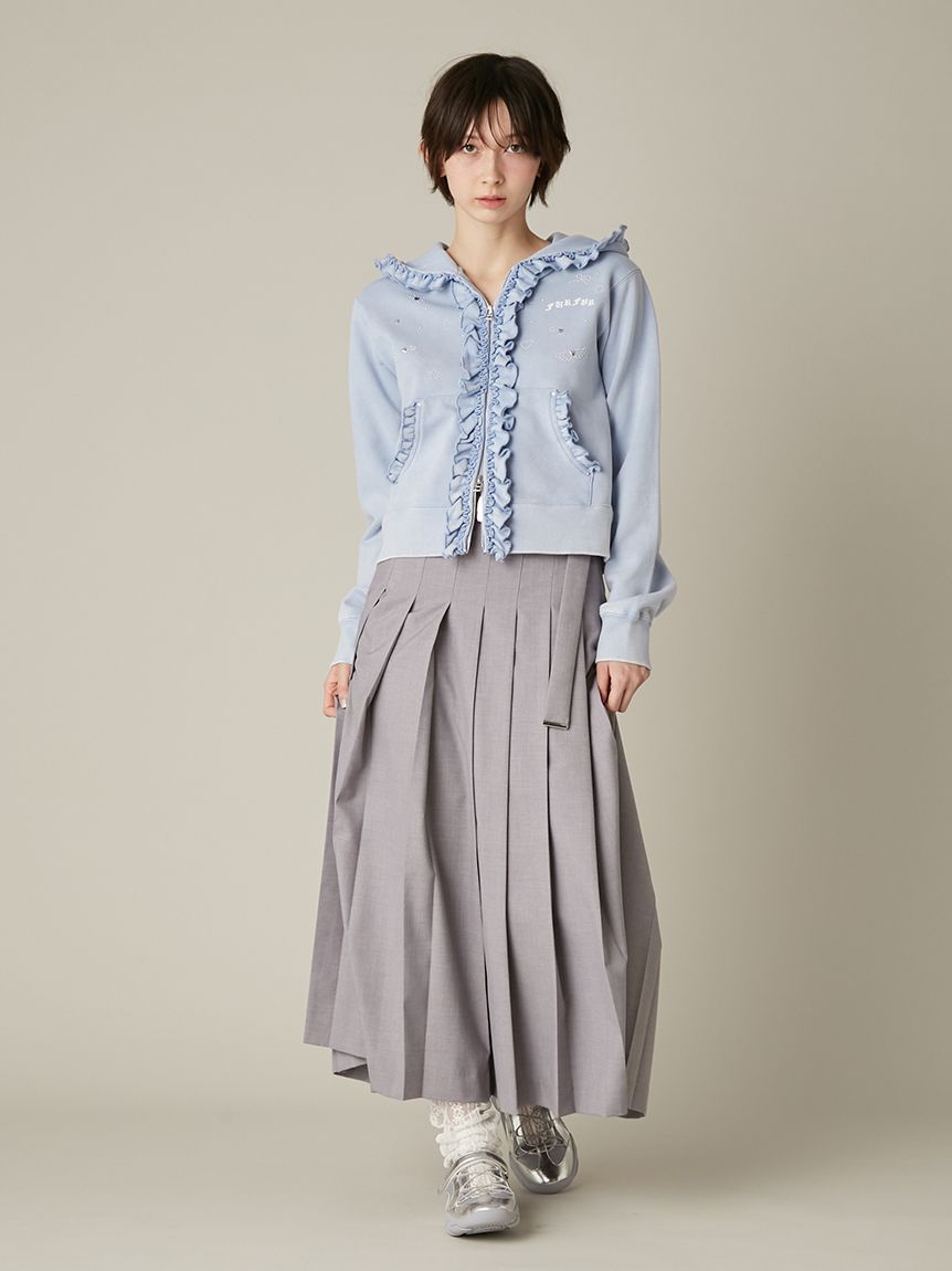 フリルジップアップフーディー(スウェット)｜トップス｜FURFUR（ファー