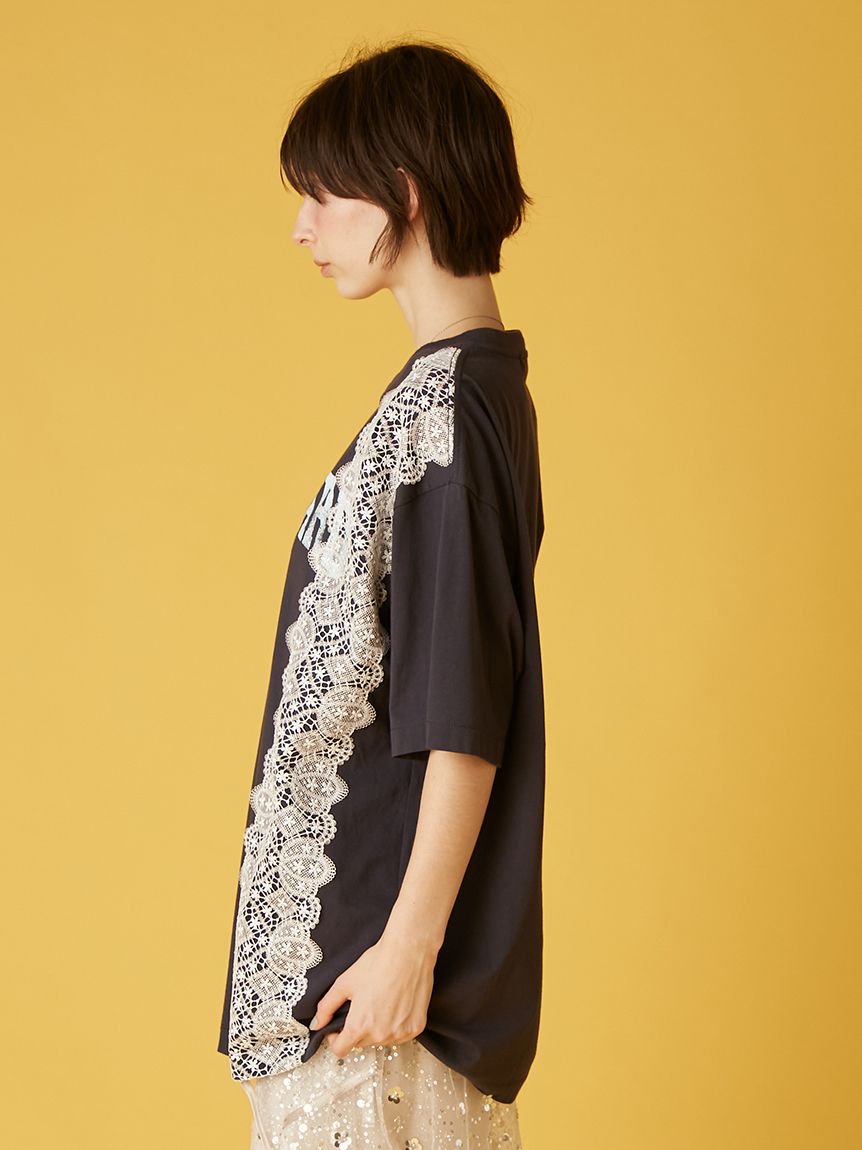 リメイクデザインレースTシャツ(Tシャツ／カットソー)｜トップス