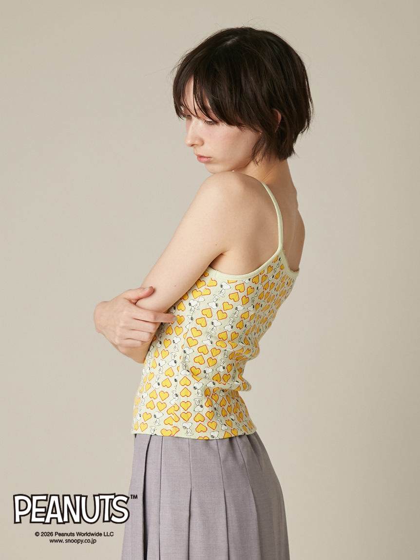 スヌーピーコラボ総柄キャミソール(Tシャツ／カットソー)｜トップス