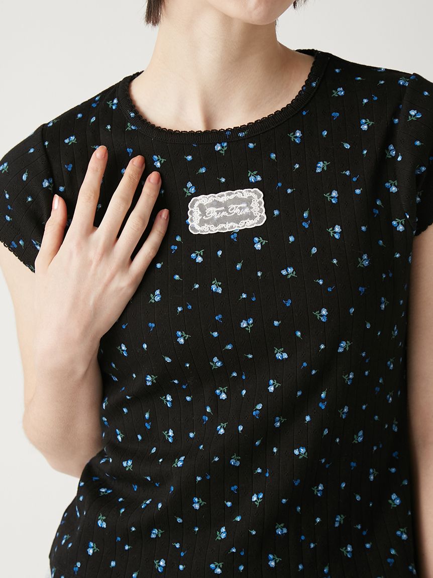 WEB限定カラー】レースワッペンコンパクトTシャツ(Tシャツ・カットソー