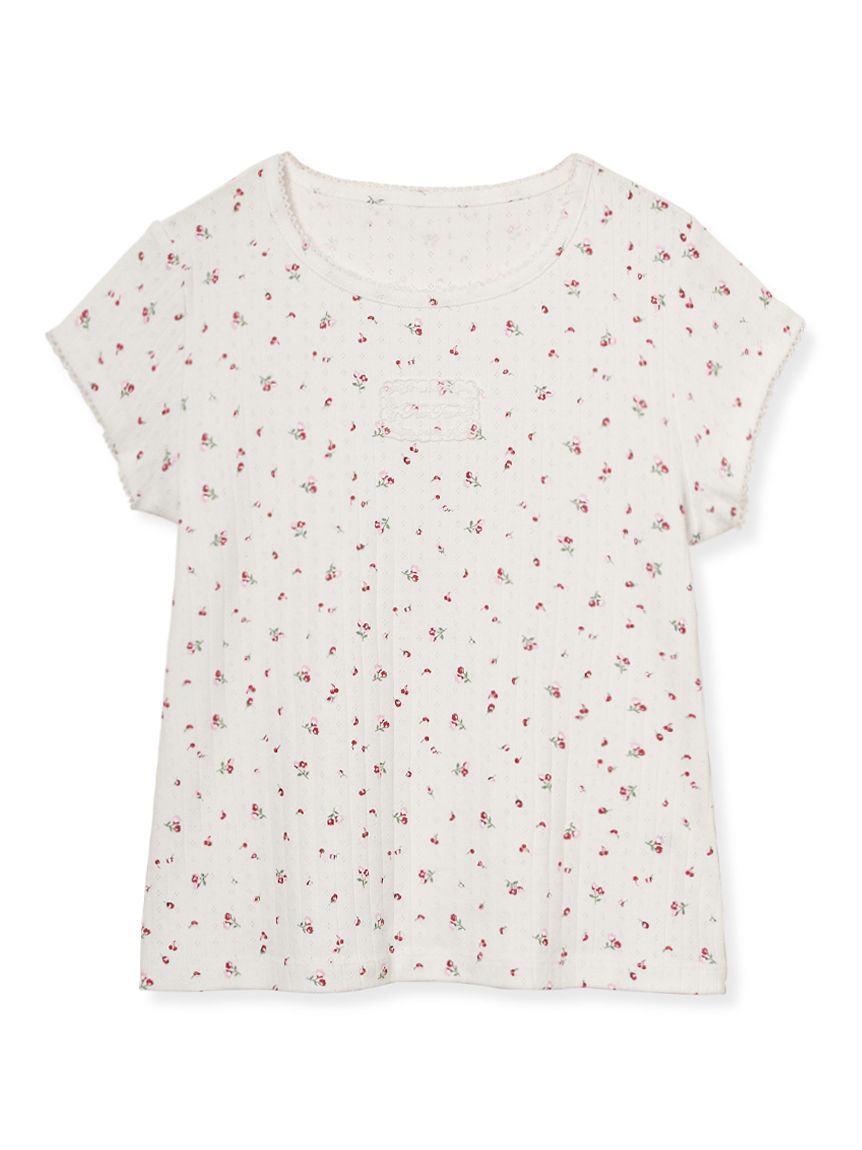 WEB限定カラー】レースワッペンコンパクトTシャツ(Tシャツ／カットソー