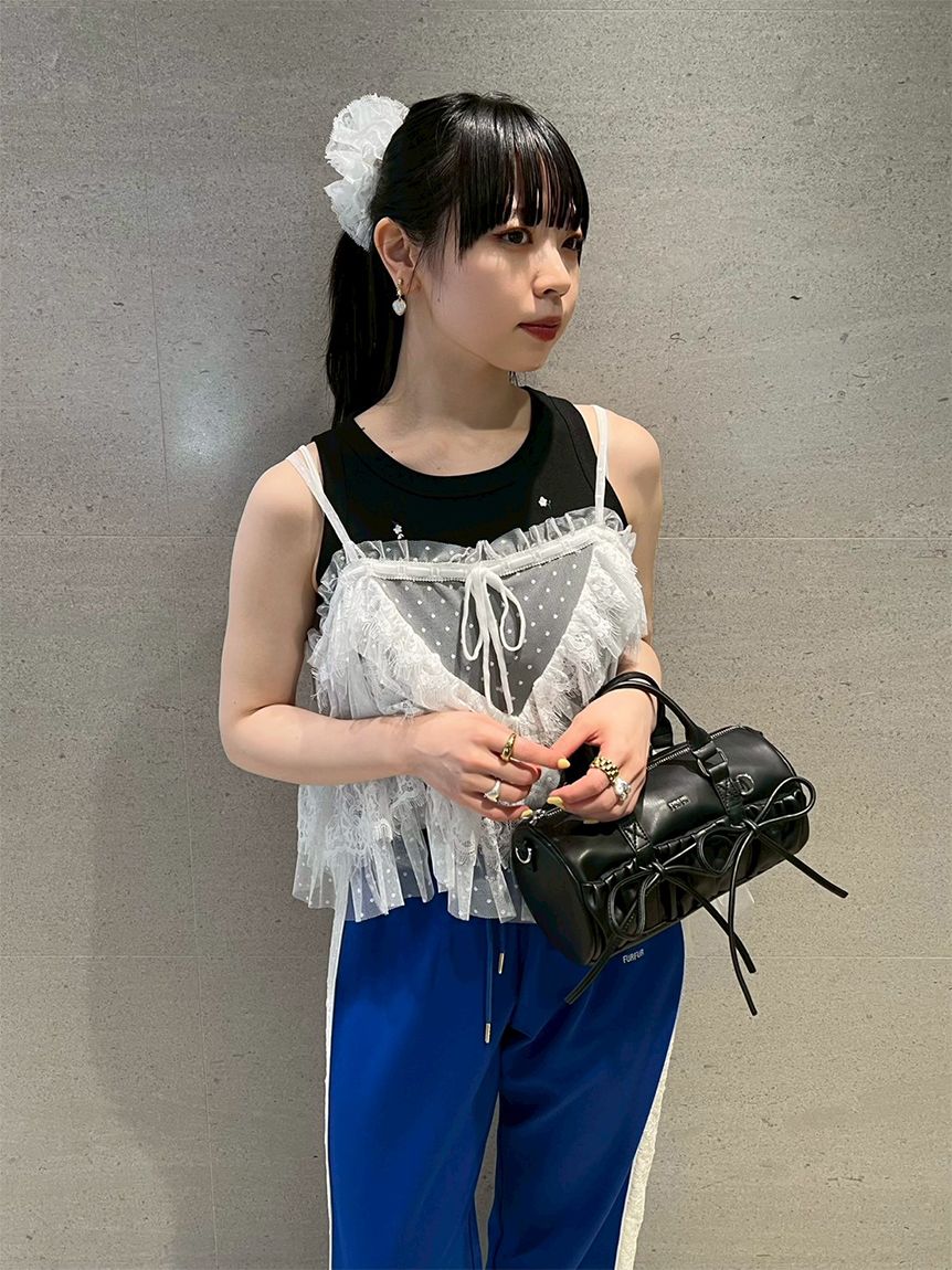 フラワー刺繍タンクトップ(Tシャツ／カットソー)｜トップス｜FURFUR