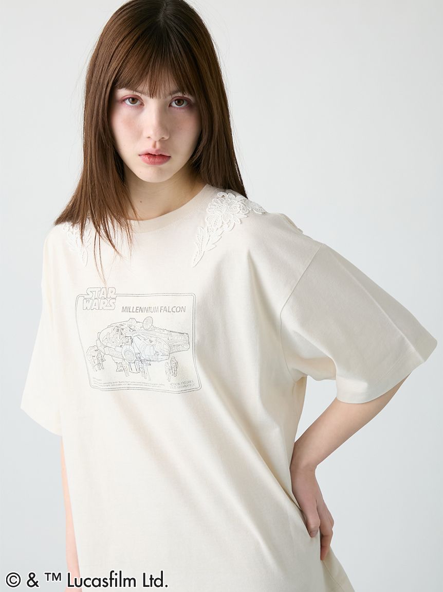 STAR WARS(TM)】グラフィックプリントレースTシャツ(Tシャツ