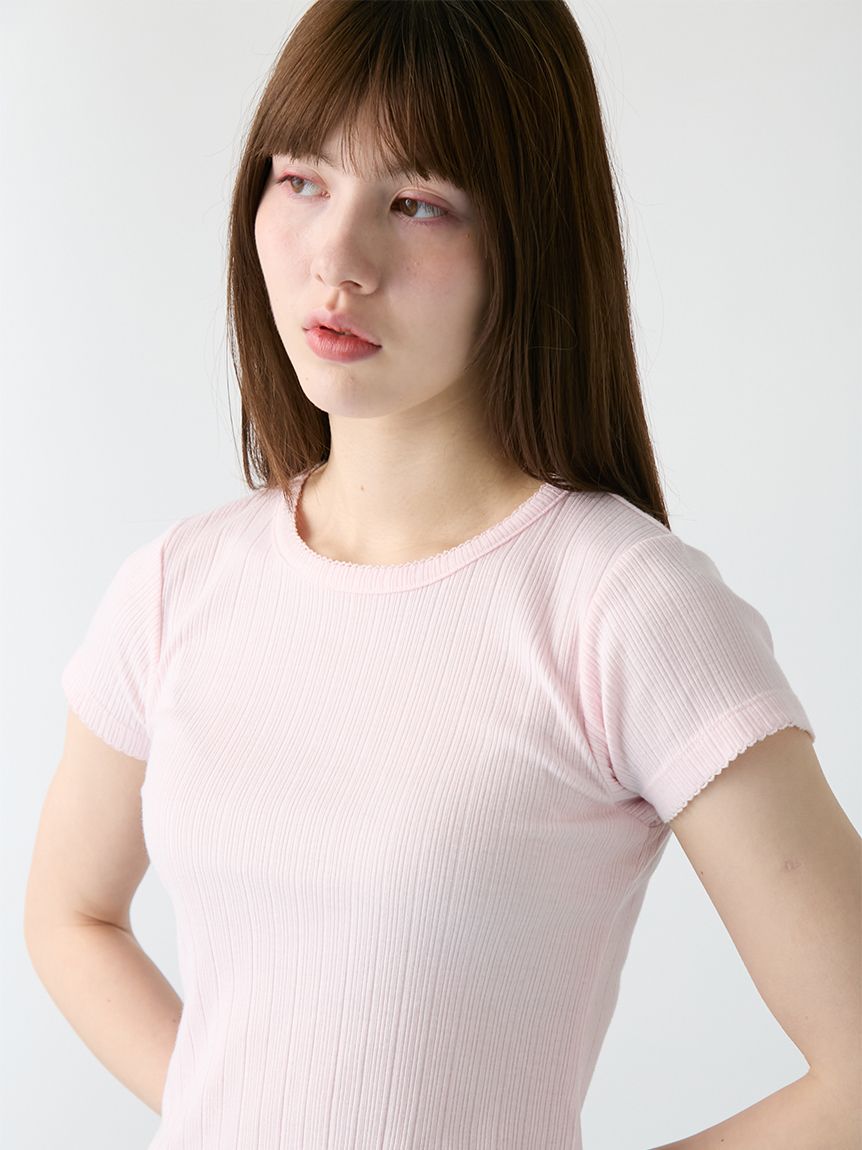 フリルヘムコンパクトTシャツ(Tシャツ／カットソー)｜トップス｜FURFUR