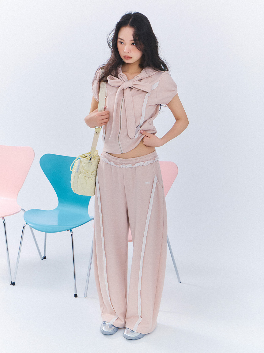 WEB・一部店舗限定カラー】ハーフスリーブボウタイフーディ(スウェット