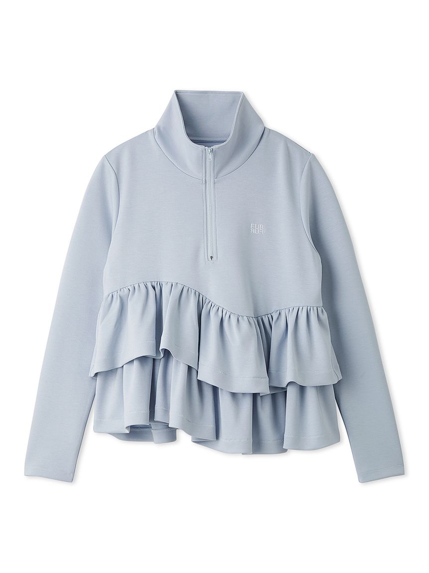 ハーフジップペプラムカットプルオーバー(ジャージ)|TOPS|FURFUR ハーフジップペプラムカットプルオーバー(ジャージ)|TOPS|FURFUR