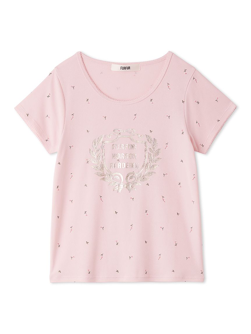 HORROR ACADEMYフラワープリントTシャツ(Tシャツ／カットソー