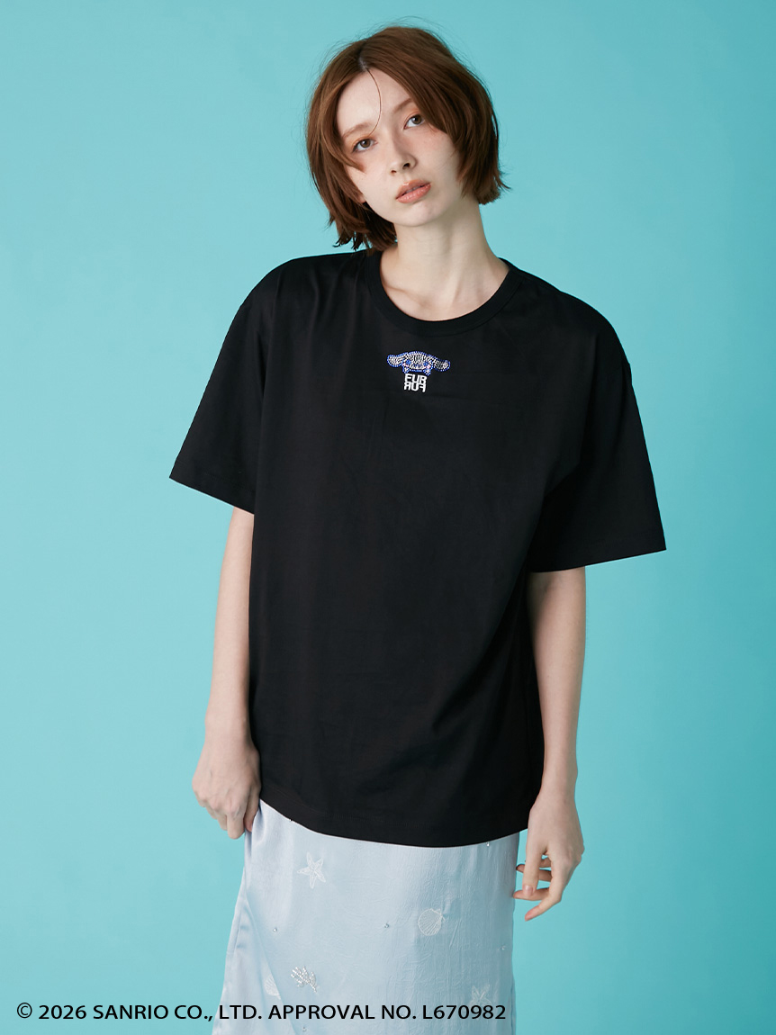シナモロール】ラインストーンTシャツ(Tシャツ／カットソー)｜トップス