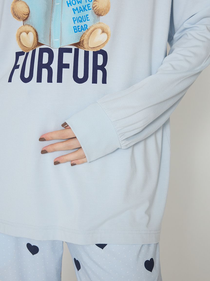 FURFUR×gelato pique】ベアプリントロングスリーブTシャツ(Tシャツ